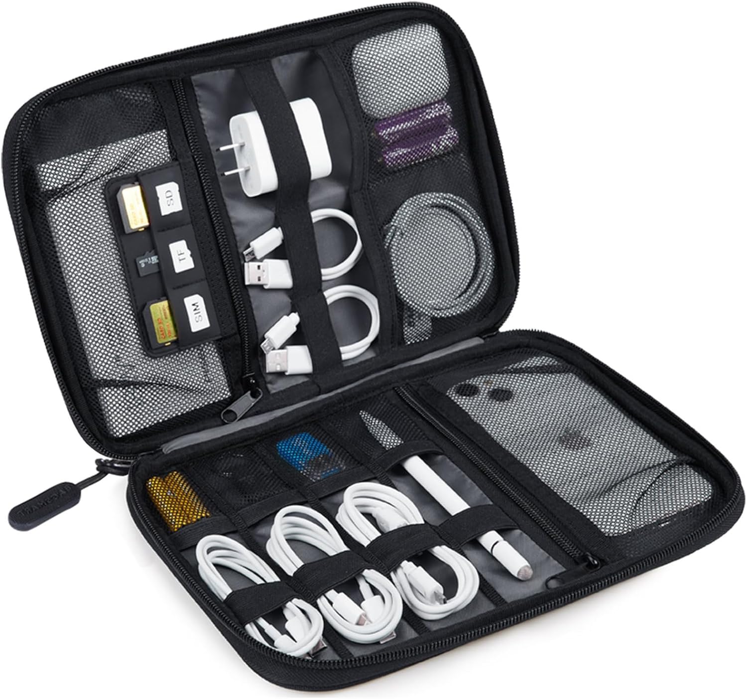 Tech Accessories Organizer - Large Electronics Travel Organizer Case, Tech