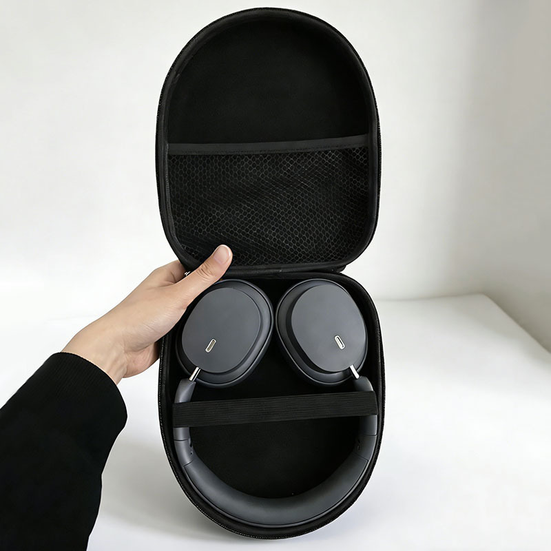 Cable Organizer Bag - Headphone Storage Case 1Pc Black EVA