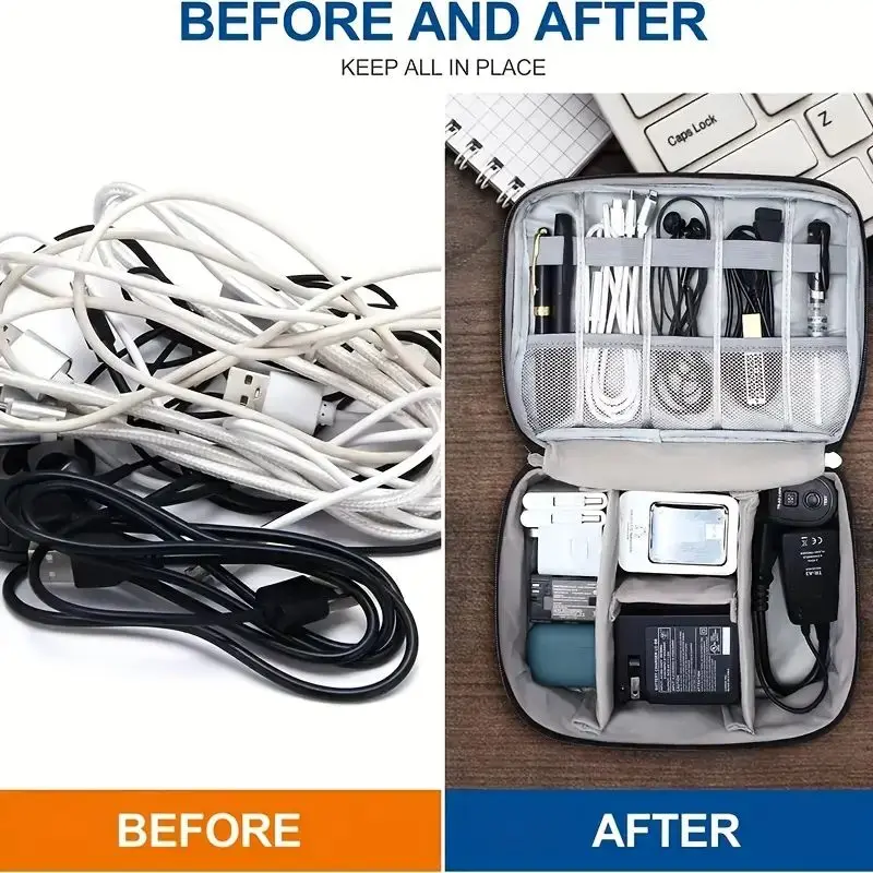 Portable Tech Organizer Case f - Tech Accessories Storage のレビューと価格