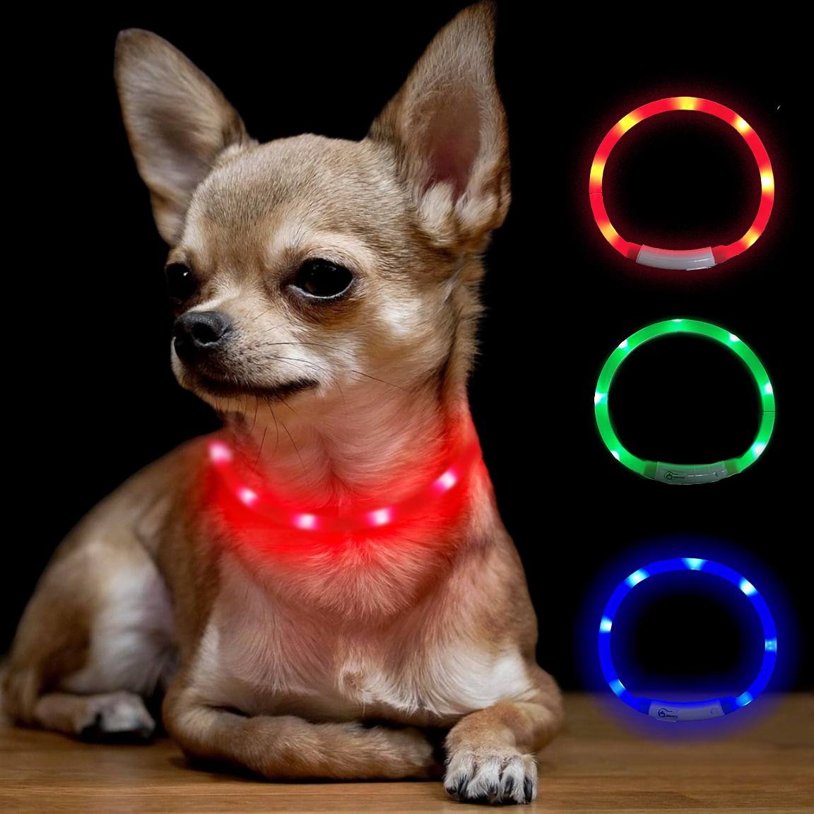 Silicone LED Dog Collar,USB Re - Tech Dog Accessories のレビューと価格