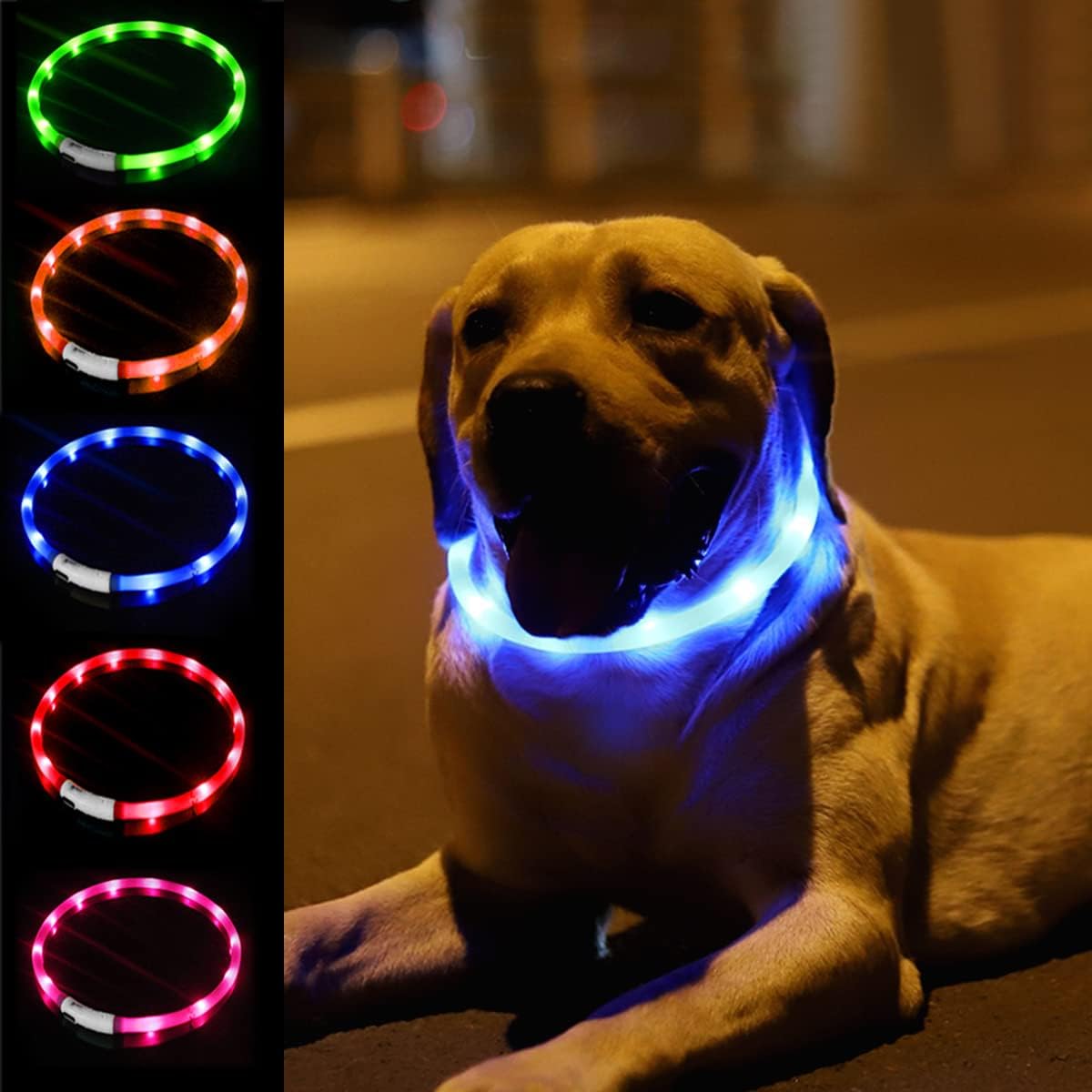 Silicone LED Dog Collar,USB Re - Tech Dog Accessories のレビューと価格