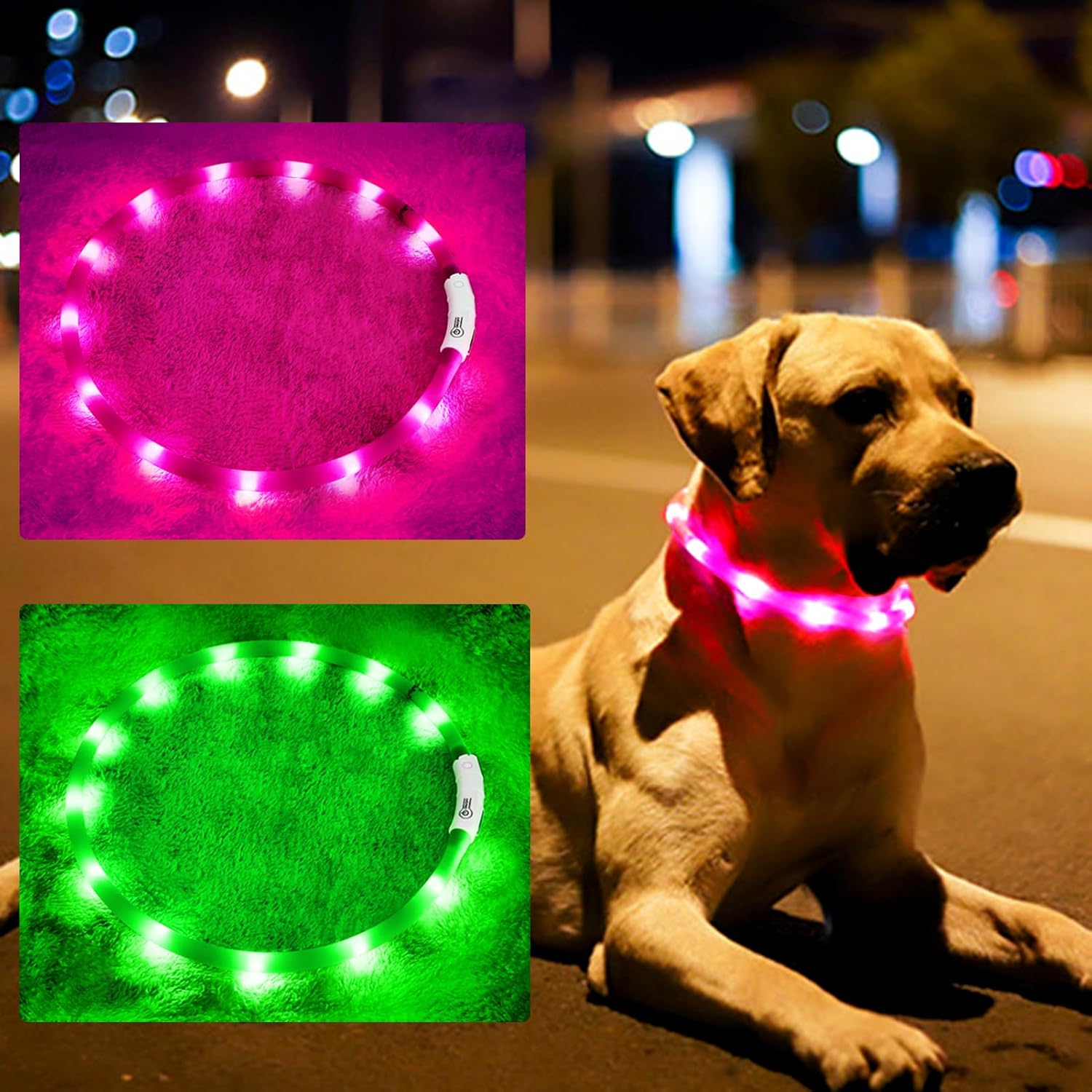 Silicone LED Dog Collar,USB Re - Tech Dog Accessories のレビューと価格