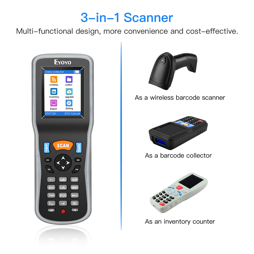 Eyoyo 1D Wireless Barcode Scan - Document Scanner Portable のレビューと価格