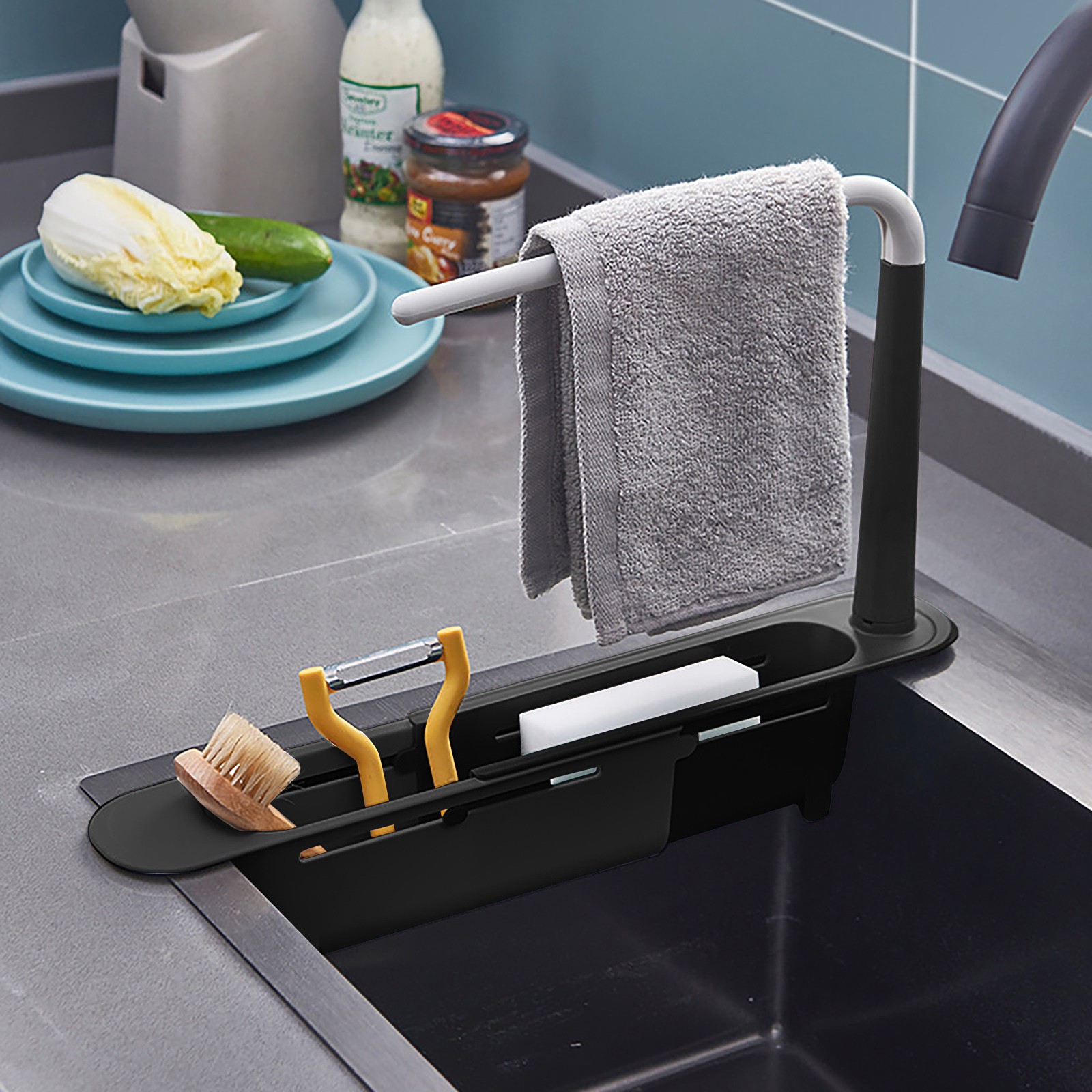 elescopic Sink Shelf Drainer R - Tech Accessories Organizer のレビューと価格