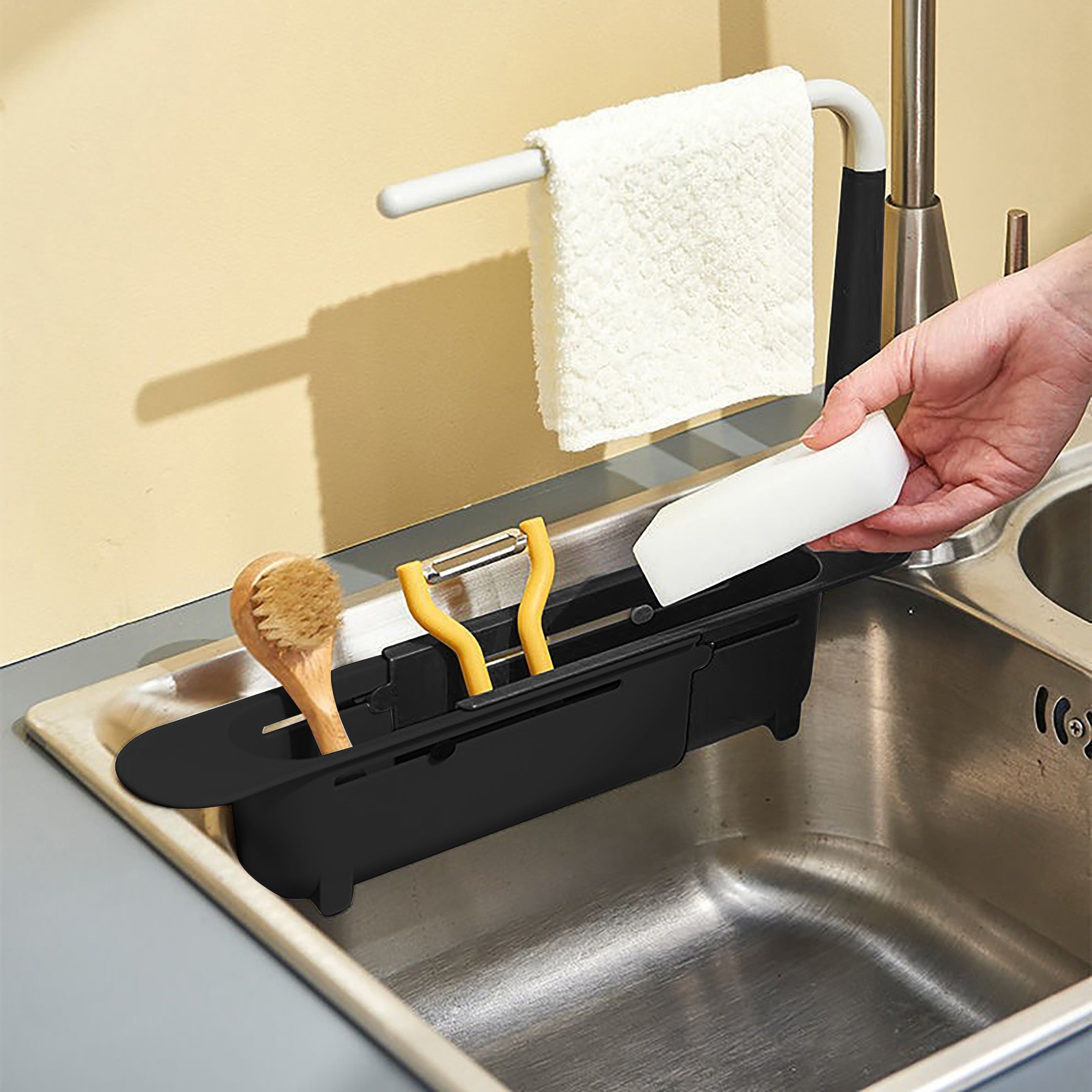 elescopic Sink Shelf Drainer R - Tech Accessories Organizer のレビューと価格