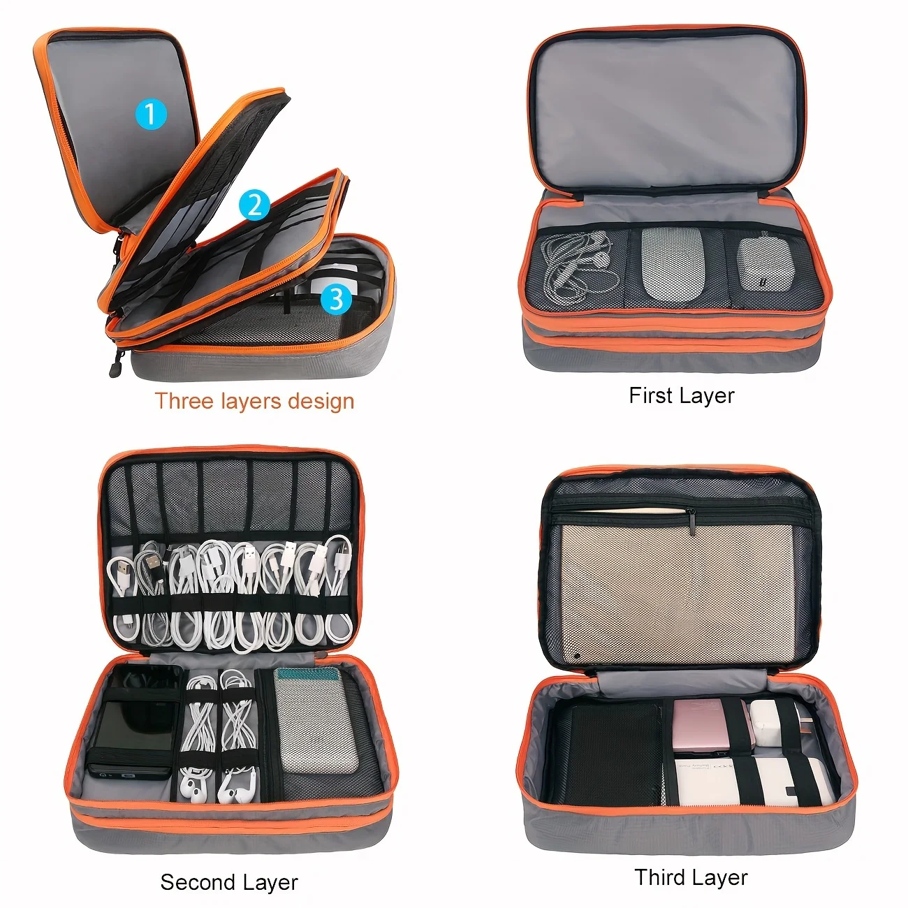 Portable Waterproof Multi-Laye - Tech Accessories Organizer のレビューと価格
