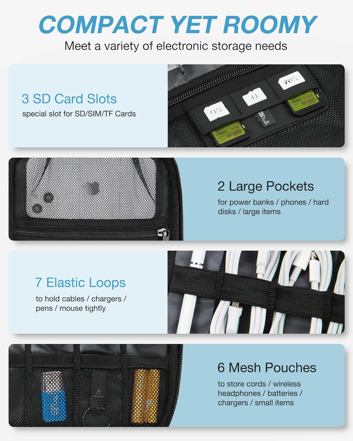 Large Electronics Travel Organ - Tech Accessories Images のレビューと価格