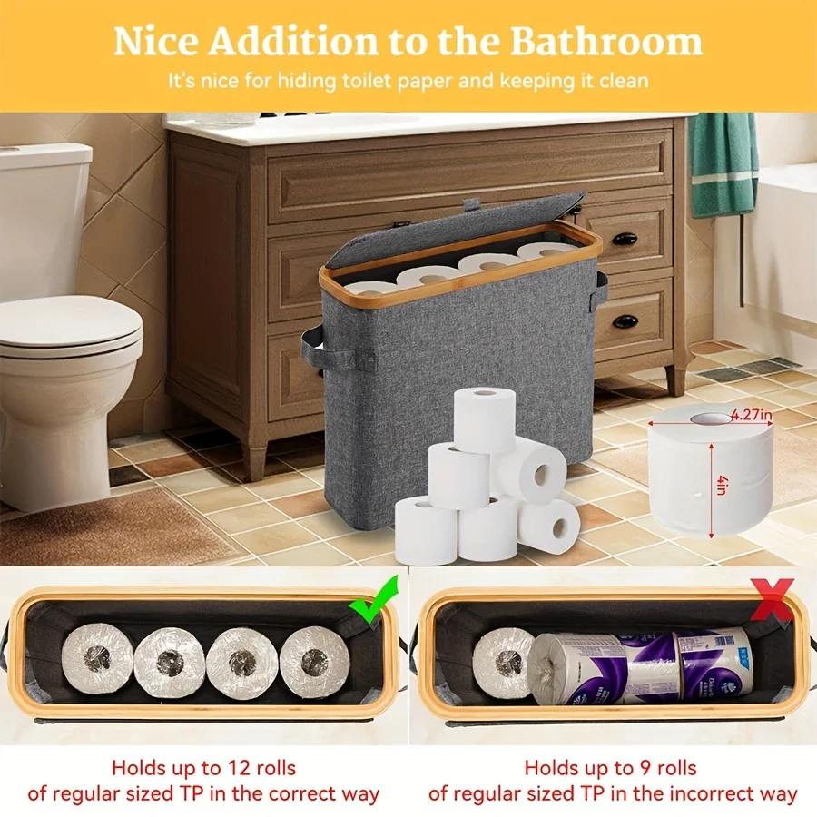 12Rolls Bamboo Toilet Paper Ho - Tech Accessories Organizer のレビューと価格