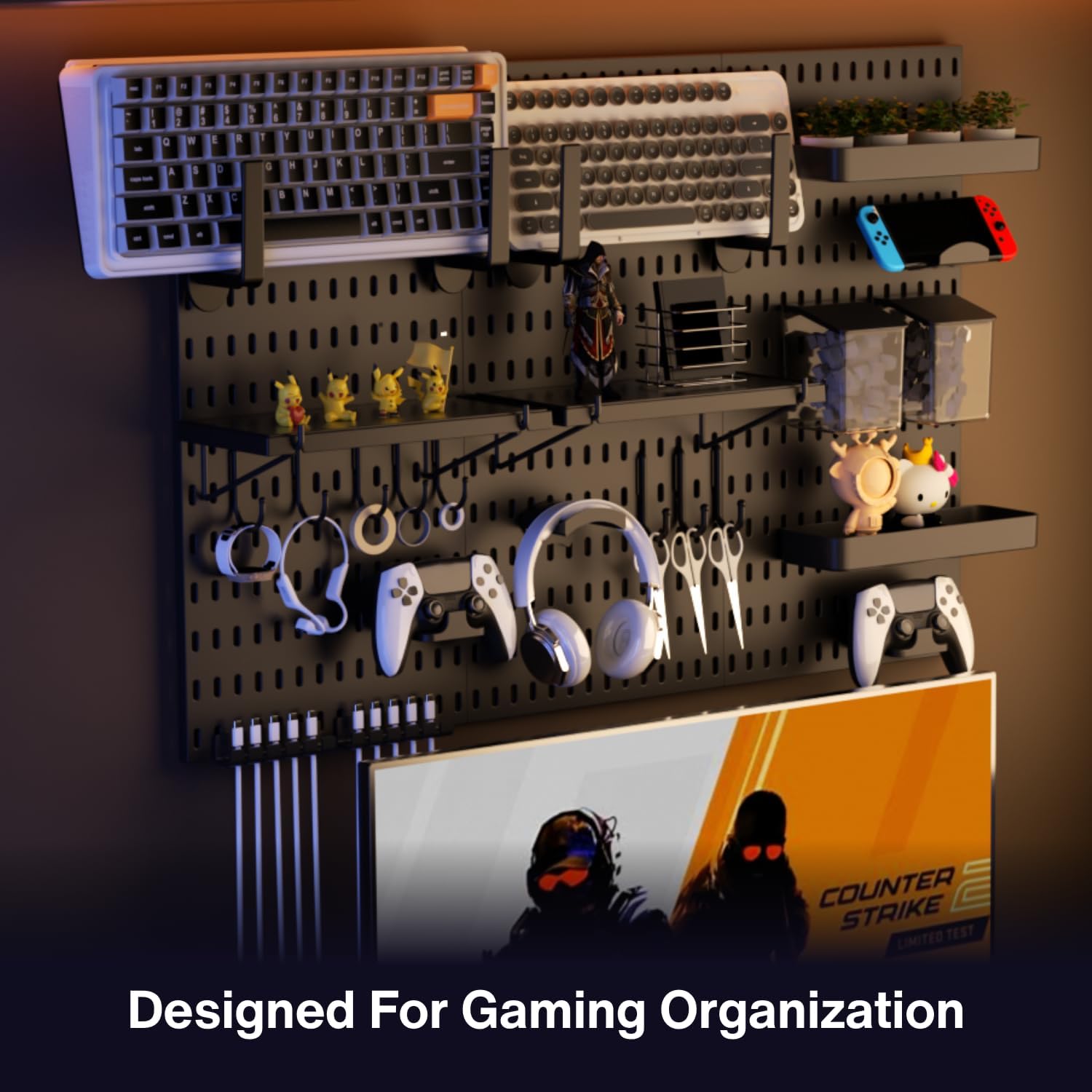 Peg Board Wall Organizer for G - Tech Accessories Images のレビューと価格