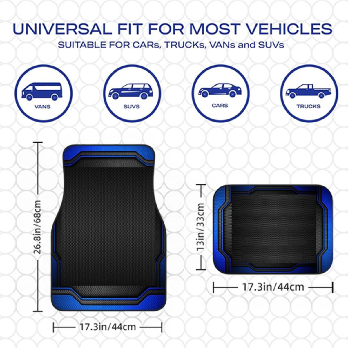 4pcs Blue Black Tech Geometric - Universal Tech Accessories のレビューと価格
