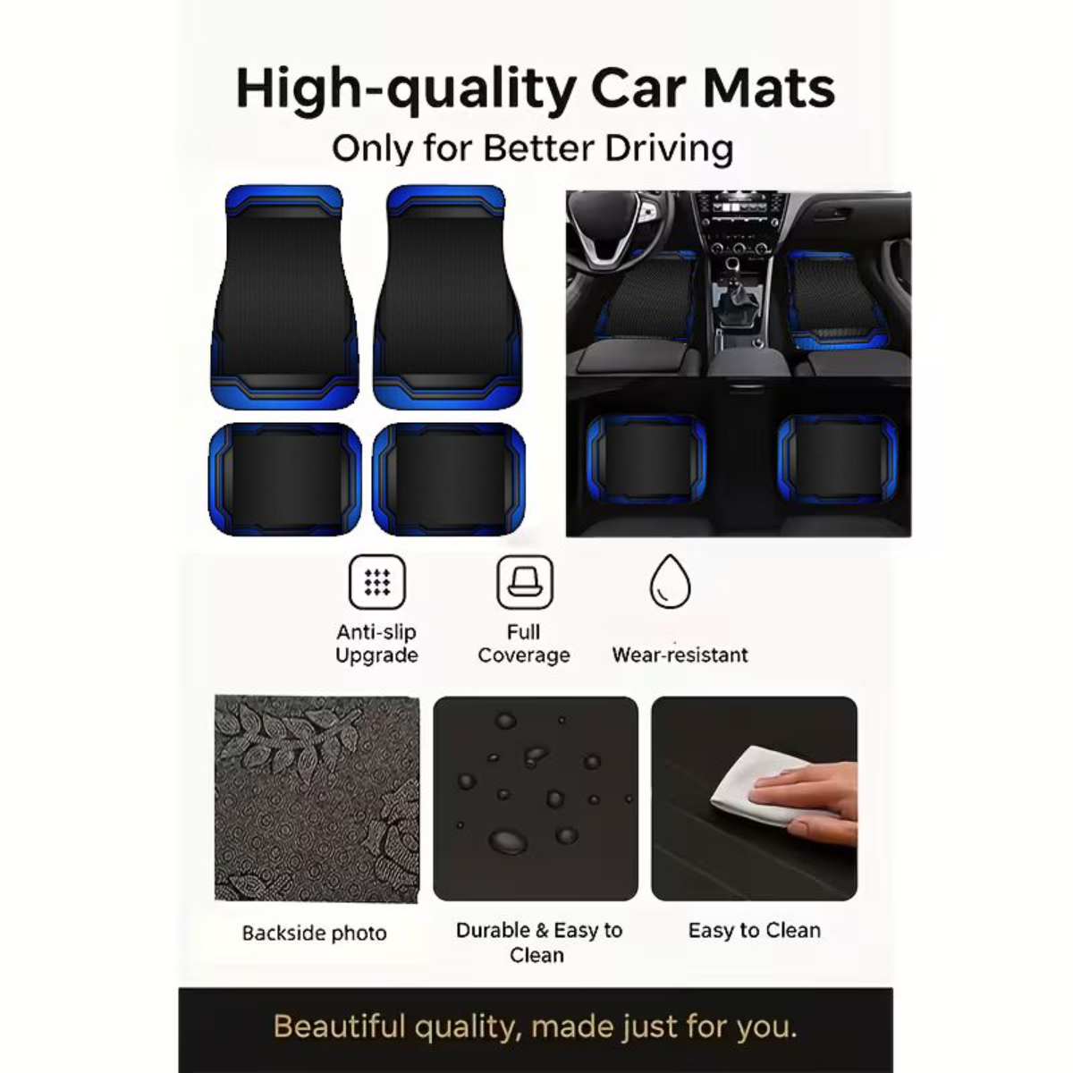 4pcs Blue Black Tech Geometric - Universal Tech Accessories のレビューと価格