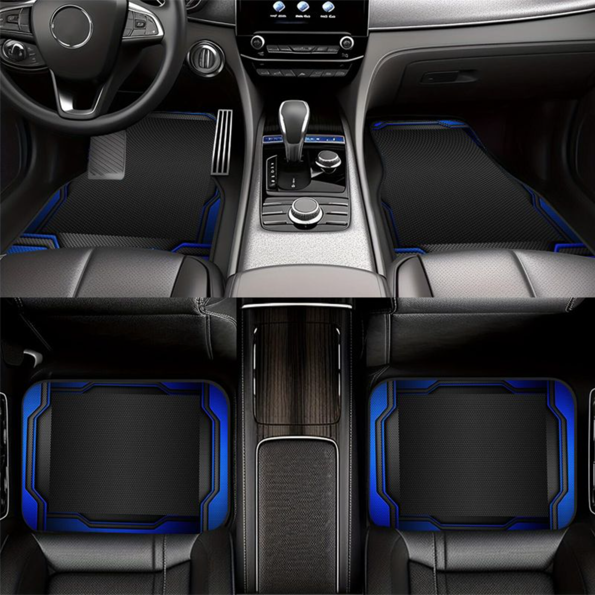 4pcs Blue Black Tech Geometric - Universal Tech Accessories のレビューと価格