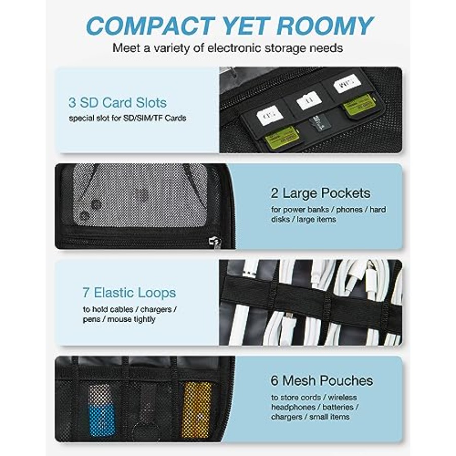Large Electronics Travel Organ - Tech Accessories Storage のレビューと価格
