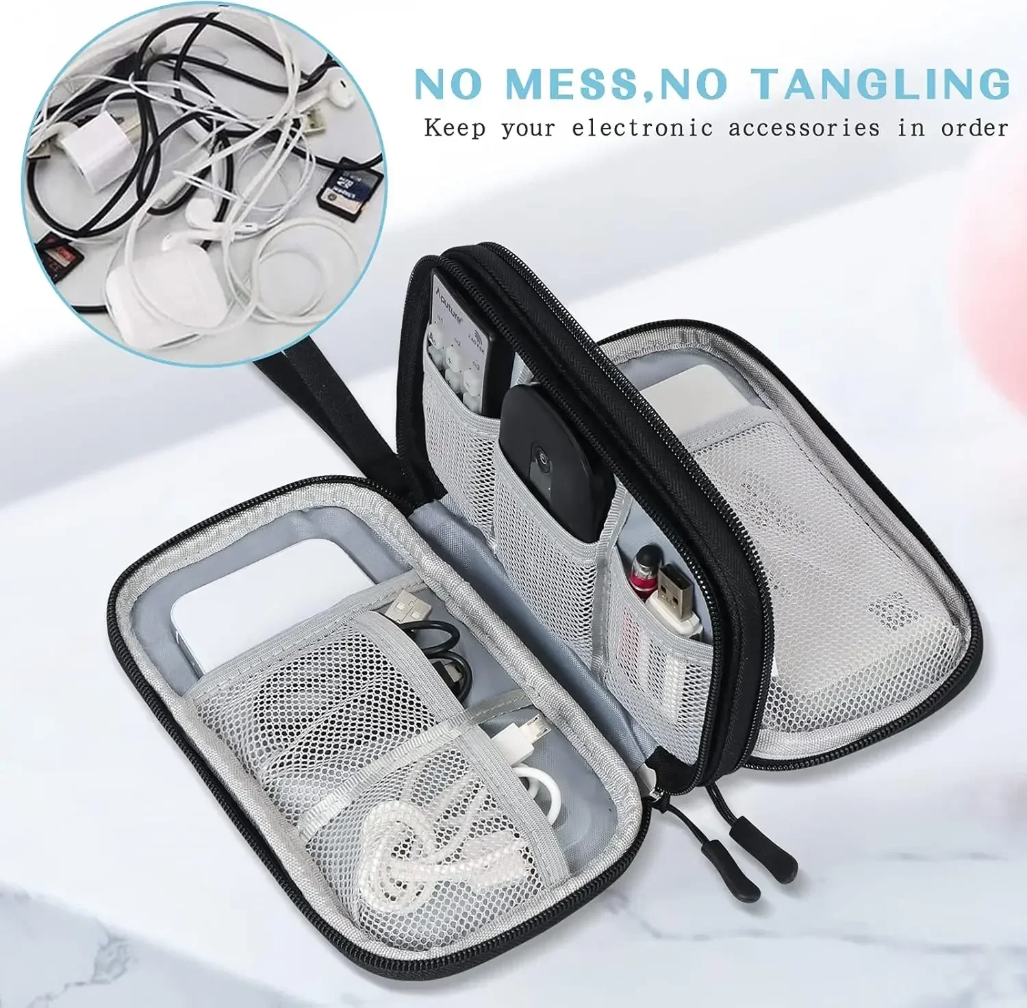 Travel Cable Bag Portable Digi - Tech Accessories Organizer のレビューと価格