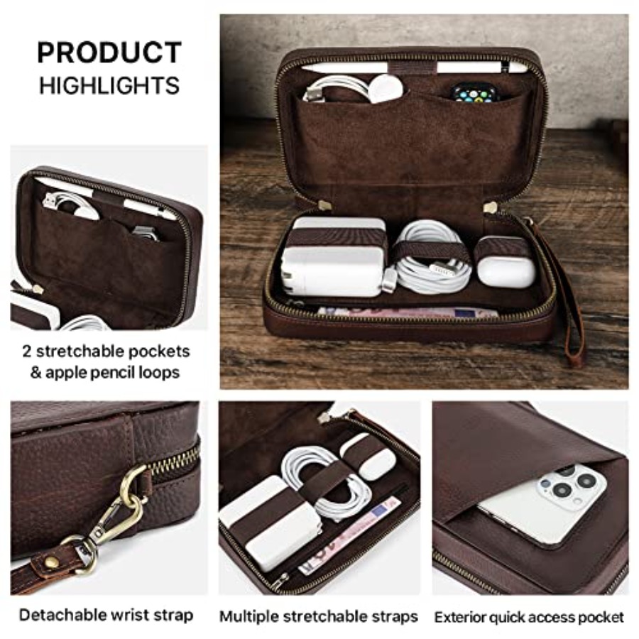 Full Grain Leather Electronic  - Tech Accessories Storage のレビューと価格