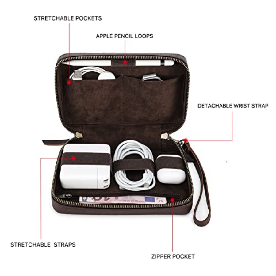 Full Grain Leather Electronic  - Tech Accessories Storage のレビューと価格