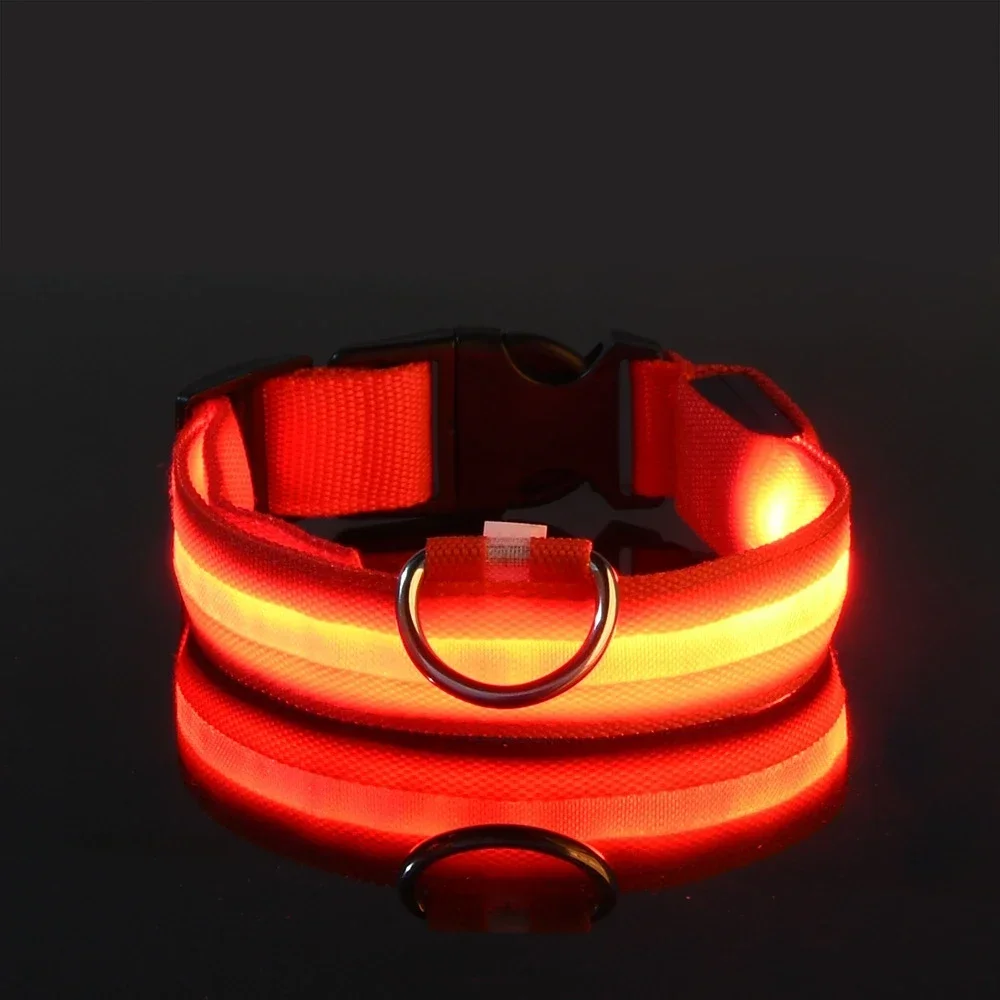 Dog Collar Nylon LED Night Saf - Tech Dog Accessories のレビューと価格