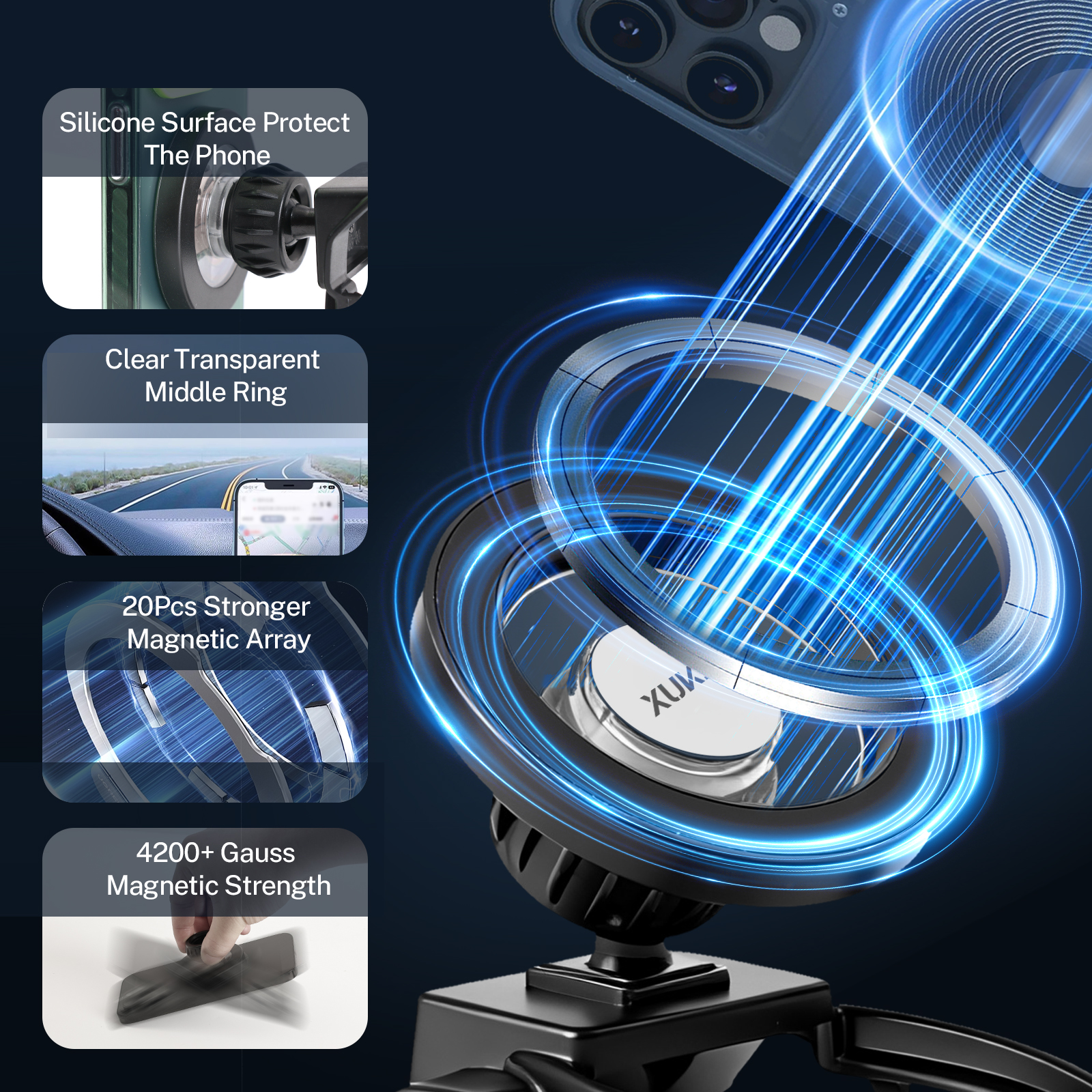 Adjustable Mobile Car Magnetic - Mobile Tech Accessories のレビューと価格