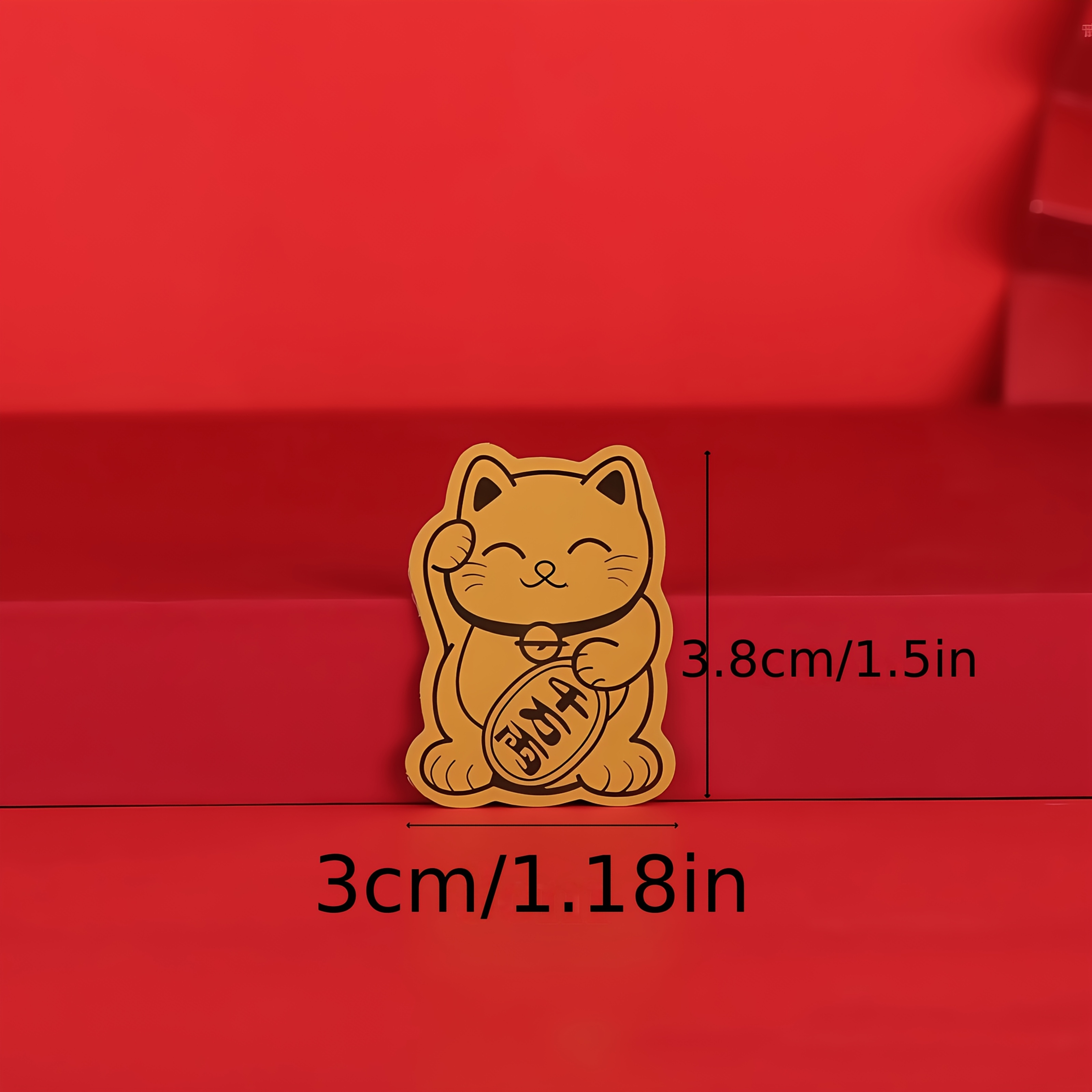6 Gold Lucky Cat Stickers - De - Tech Accessories For A Tablet のレビューと価格