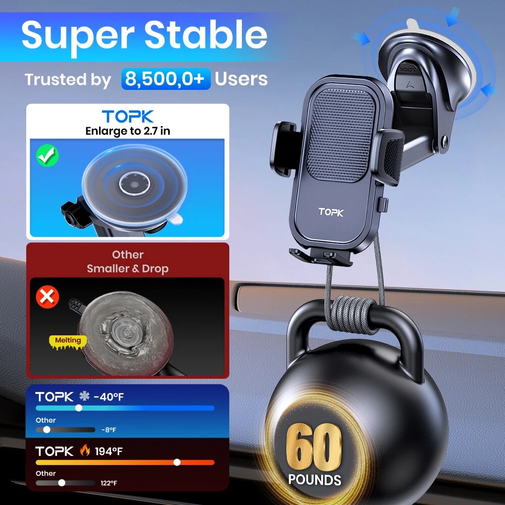TOPK Car Phone Holder Mount fo - Mobile Tech Accessories のレビューと価格